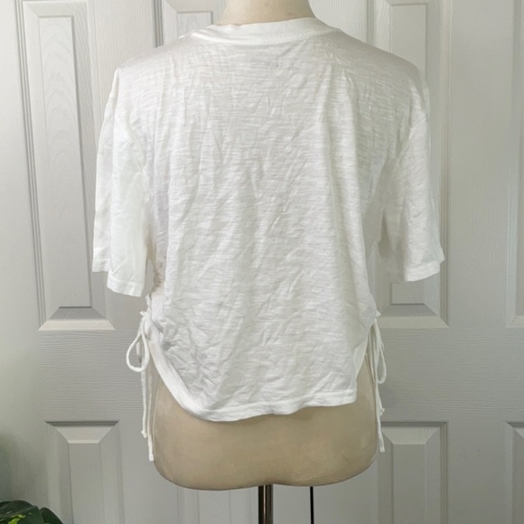 Universal Thread White Short Sleeve Crew Neck Crop Top Size XL - Picture 5 of 9